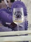Skleněný narozeninový pohár na víno "50", 22,5cm