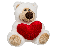 Plyšový medveď s červeným srdcom