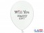 Bílý balón Marry Me? 6 ks, 30 cm
