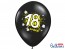 Černý balón 18 & Crazy 6ks, 30 cm