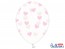 Silný balón růžové srdíčka 30 cm, 6 ks
