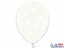 Silný balón bílé srdíčka 30 cm, 6 ks