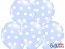 Balloons 30cm, Dots, Pastel Baby Blue, 50pcs